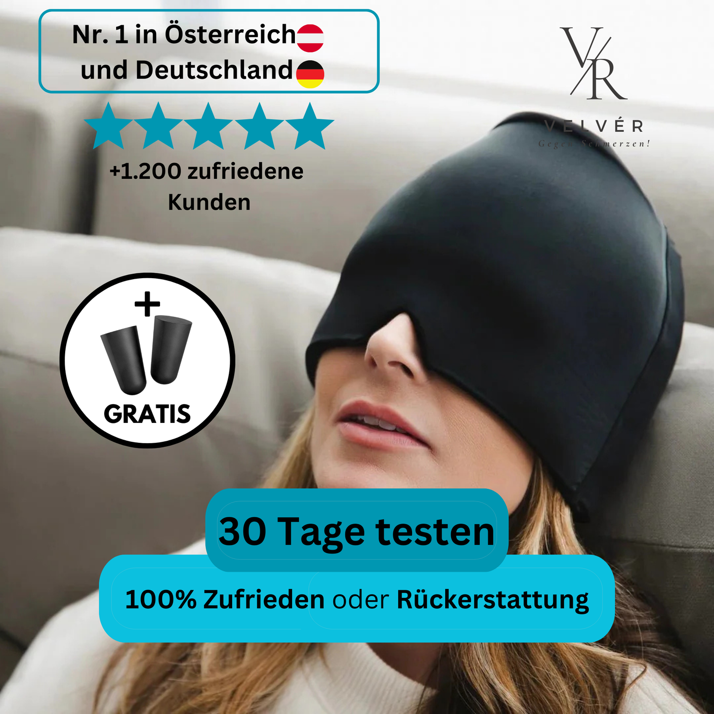 Velvêr 360° Anti-Migräne Maske