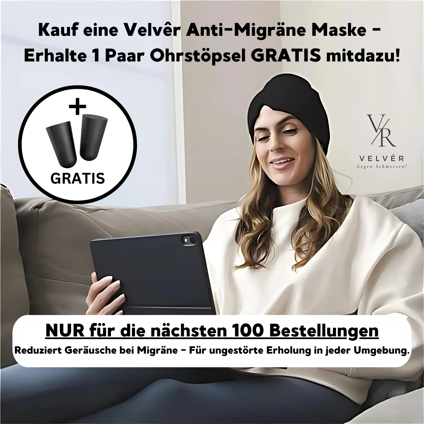 Velvêr 360° Anti-Migräne Maske
